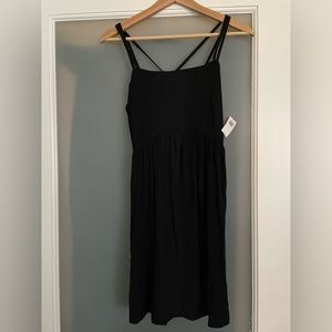 NWT old navy fit and flare cross back knit mini dress
